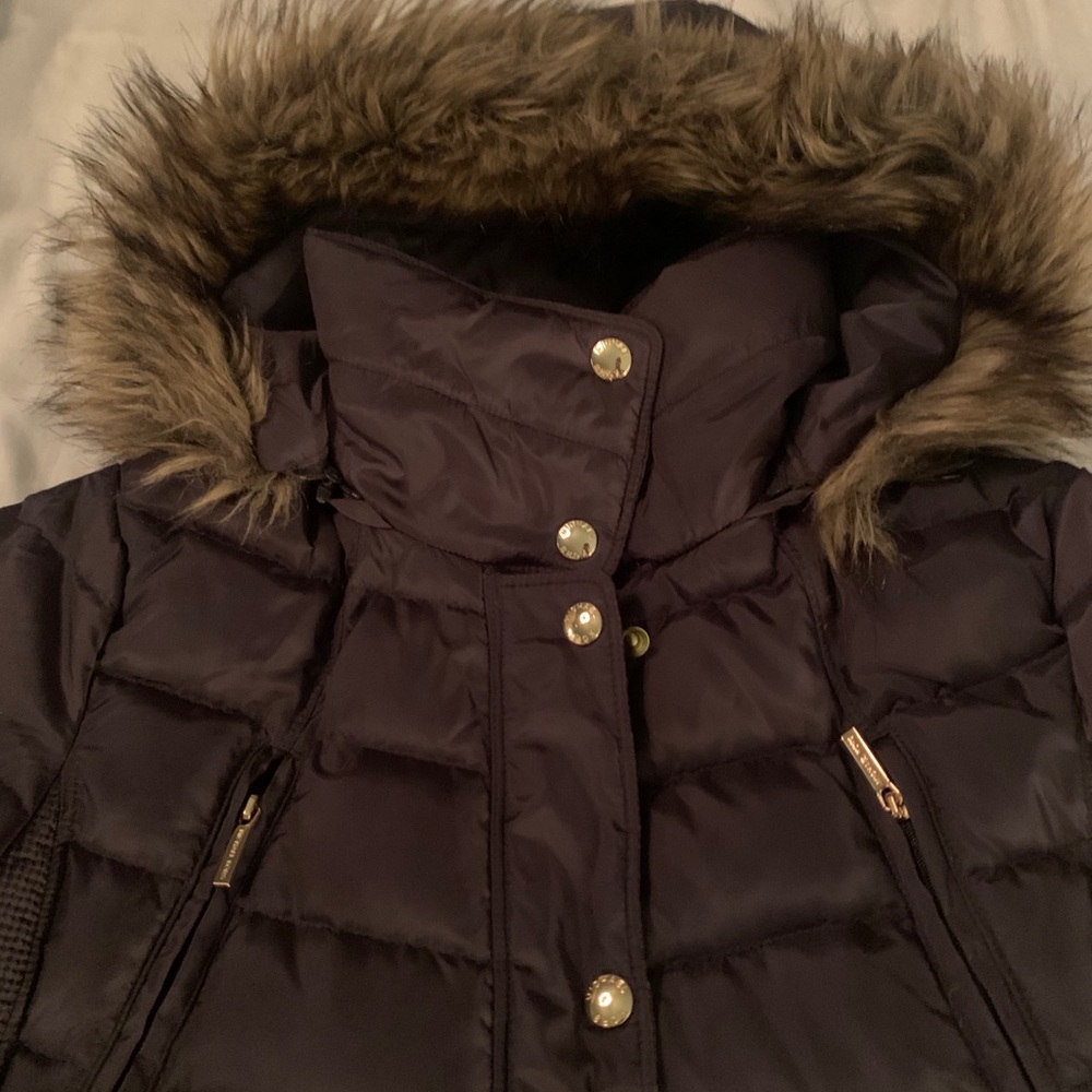 Michael Kors Faux-Fur Hooded Maxi Down Puffer Coat
